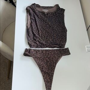 Acacia Swimwear Brown Leopard Print Set